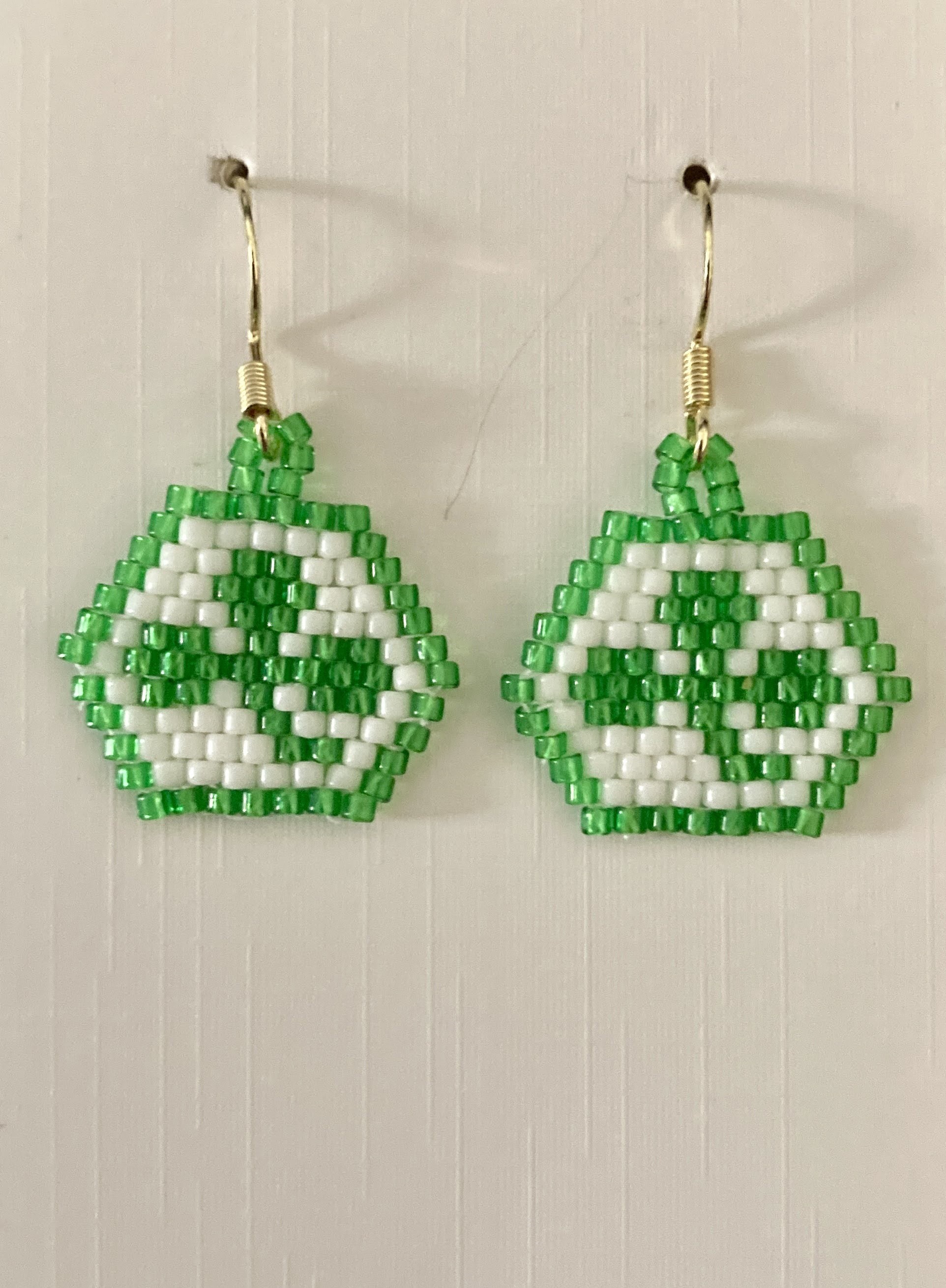 Beaded Shamrock Earrings