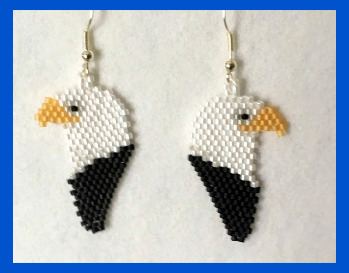 Beaded Eagle Earrings